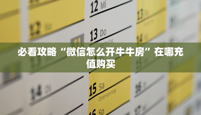 必看攻略“微信怎么开牛牛房”在哪充值购买