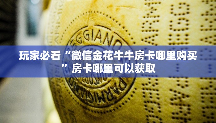 玩家必看“微信金花牛牛房卡哪里购买”房卡哪里可以获取