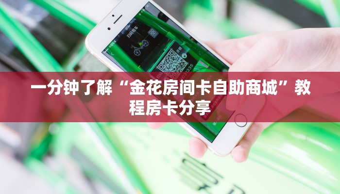 一分钟了解“金花房间卡自助商城”教程房卡分享