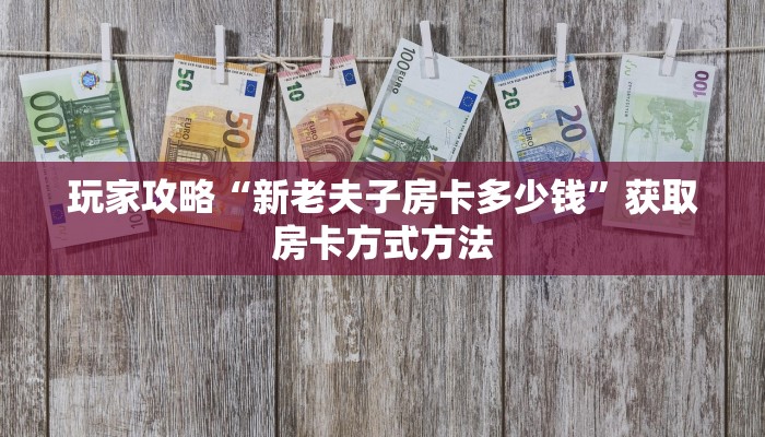 玩家攻略“新老夫子房卡多少钱”获取房卡方式方法
